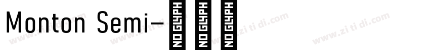 Monton Semi字体转换